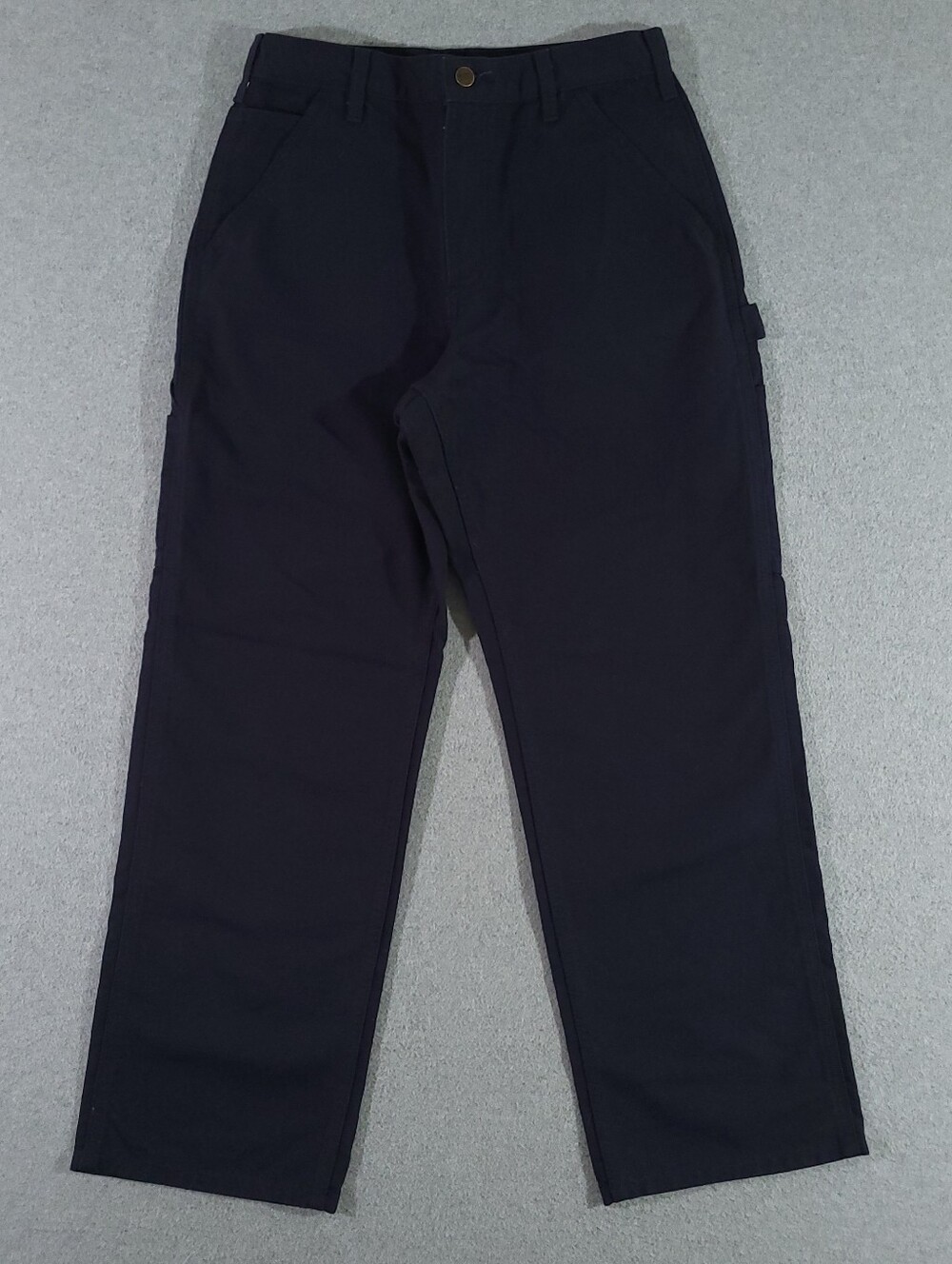 Carhartt Utility Work Pants Mens 31x30 Duck Canvas Loose Fit BN0011-M Navy Blue